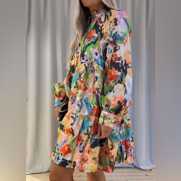 Stine Goya Jasmine Dress in Abstract Floral, Size Medium - Picture 3 of 5